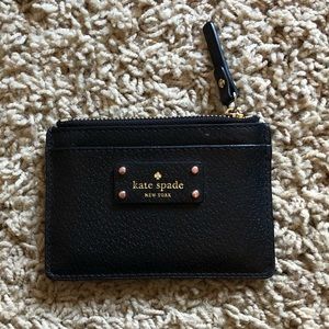Black Leather Kate Spade Card Wallet